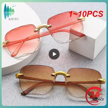 1 ~ 10ШТ Солнцезащитные очки с козырьком Очки без оправы Градиентные Индивидуальные Очки Oculos De Sol Uv400 Летние Солнцезащитные очки для путешествий