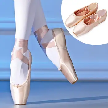 1 Пара балетных туфель, удобные дышащие ремешки с мягкой подкладкой, дизайнерские танцевальные туфли для девочек для начинающих танцоров