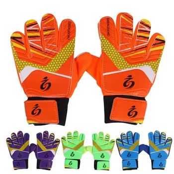 1 пара детских вратарских перчаток для защиты пальцев, Амортизирующие двухсторонние латексные вратарские перчатки, Дышащая сетка для игры в футбол