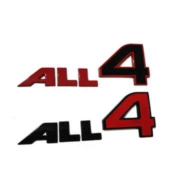 1 шт. Металлический значок 3D, Черный, красный логотип, буквенный номер ALL4, наклейка на задний багажник, аксессуары для стайлинга автомобилей, Аксессуары для Прата