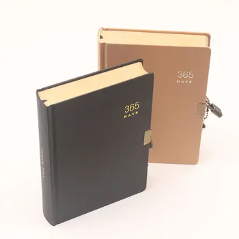 1 шт, Старомодная Ретро-записная книжка на 365 дней с замком, записная книжка для рук, бухгалтерская книжка из плотной крафт-бумаги, офисный блокнот, дневник