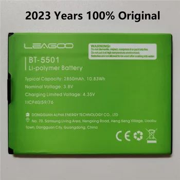 100% Оригинальный Новый Аккумулятор BT-5501 2850 мАч Для Мобильного Телефона LEAGOO M 9 M9 BT5501 Запчасти Для Смартфонов Bateria Batterie Baterij