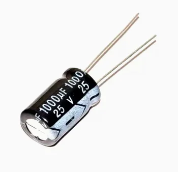10ШТ Алюминиевый электролитический конденсатор 1000 мкф 25в размер 10*17 мм 25 В/ 1000 МКФ Электролитический Конденсатор 1000 МКФ 25В