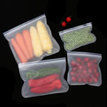10шт Многоразовых пакетов для хранения продуктов, пакетов для консервирования в холодильнике, кухонных продуктов, запечатанных, утолщенных, герметичных и разделенных по пакетам