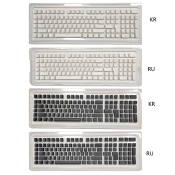 117 клавиш Корейские/ Русские двойные снимки PBT-пудинги с подсветкой Keycap OEM для механических клавиатур с подсветкой
