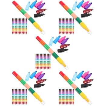 120 шт 12 цветных цветных карандашей для раскрашивания творческих строительных блоков Crayon Студенческие канцелярские принадлежности для рисования