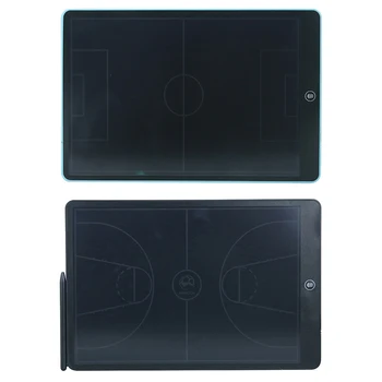 15-дюймовая Баскетбольная футбольная тактическая доска с возможностью перезаписи с ЖК-экраном и стилусом, Тактическая маркерная доска, подарок для электронного тренера
