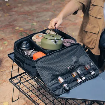 15-литровая тактическая сумка-тоут с ручкой, органайзер для походной посуды, сумка для хранения плиты большой емкости для кемпинга, пешего туризма и путешествий