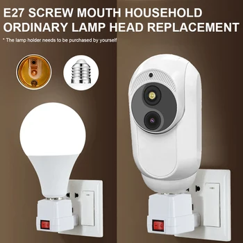 2.4G Электрическая Лампочка E27 360 HD IP-Камера HD 1080P Беспроводное Домашнее Видеонаблюдение Отслеживание Человека 2.4 G Wifi Беспроводная Камера Безопасности