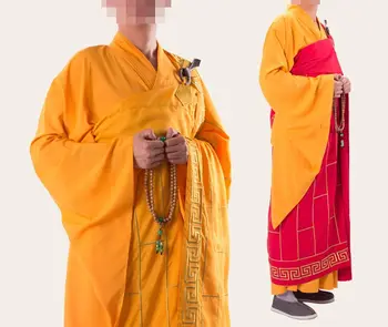 2 цвета буддийские монахи благоприятные облака халат монаха ряса прародителя одежды буддизм цуйи мирянин костюмы для медитации халат желтый /красный