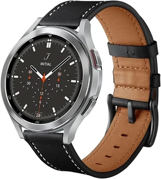 20 мм Кожаный Ремешок Для Samsung Galaxy Watch 5 4-полосный 40 мм 44 мм / Galaxy watch 5 Pro 45 мм Ремешок Для Samsung Watch 4 Classic 42 46 мм