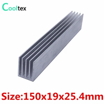 (20 шт./лот) Алюминиевый радиатор 150x25.4x19 мм для охлаждения светодиодов с чипом
