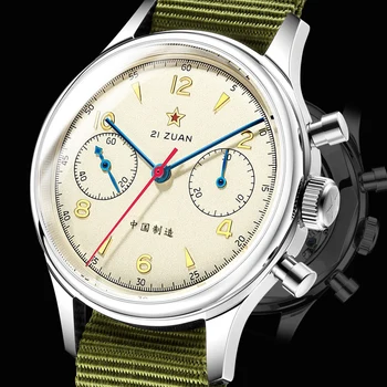 2023 38 мм 40 мм Хронограф 1963 года Air China Aviation Оригинальный механизм ST1901 Механические часы для мужчин Водонепроницаемые наручные часы