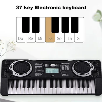37 Клавиш электронного пианино со светодиодным дисплеем, портативная электронная клавиатура пианино, обучающая игрушка для детей, детский музыкальный инструмент
