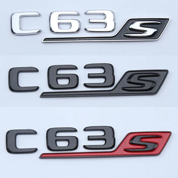 3D ABS Хром Черный Красный Значок На Крыле Автомобиля Наклейка На Задний Багажник Эмблема C63S Логотип Для Mercedes C 63 S AMG W205 W204 W203 Аксессуары