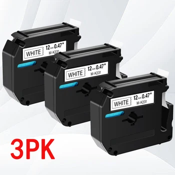 3PK MK-231 M-K 131 Черный на белом 9/12 мм для Brother MK Tape MK221 MK 631 для Brother P touch PT-M95 PT-65 PT-70 PT-80 Принтер