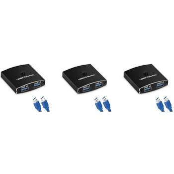 3X Переключатель USB 3.0 Переключатель KVM 5 Гбит/с 2 В 1 Выход USB-Переключатель USB 3.0 Двусторонний Распределитель Для Принтера Клавиатура Мышь
