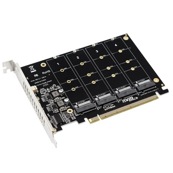 4 Порта M.2 NVME SSD для чтения карт расширения PCIE X16 Поддержка 2230/2242/2260/2280 Поддержка M.2 PCI-E SSD/M.2 Device NVME Protocol
