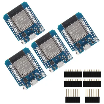4шт D1 Mini NodeMCU ESP32 ESP-WROOM-32 WLAN WiFi Bluetooth Плата разработки 5V Совместима с Arduino