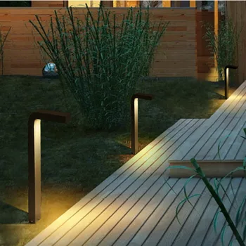 4ШТ светодиодных фонарей для газона на столбах для ландшафтного наружного освещения сада и двора 40 см 60 см, светодиодных дорожных дорожек, декоративного освещения газонной лампы