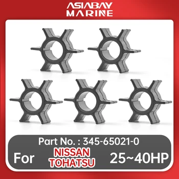 5 Штук Крыльчатки Водяного Насоса 345-65021 для Подвесного Мотора Nissan Tohatsu мощностью 25 л.с. 30 л.с. 40 л.с. 345-65021-0 Sierra 18-8923