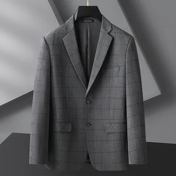 5691-2023 Новый мужской повседневный костюм, трендовый маленький костюм с длинными рукавами, корейская приталенная весенне-летняя куртка