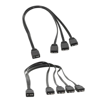5V 3Pin ARGB Разветвительный кабель от 1 штекера до 4 штекеров для расширения нескольких устройств