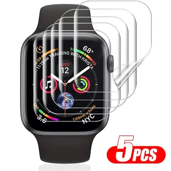 5шт Защитная Пленка для экрана Apple Watch 44 мм 40 мм 45 мм 41 мм 38 мм 42 мм iwatch 6 SE 5 4 HD Защитная Пленка Apple watch series 7 8