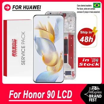 6,7 дюйм(ов) для Huawei honor 90 ЖК-дисплей с Сенсорным Экраном Digitizer В Сборе Запасные Части Дисплей honor 90 REA-AN00 сенсорный экран