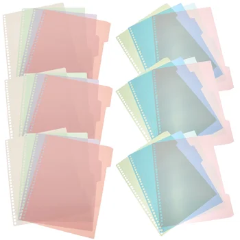 6 комплектов пластиковых разделителей Разделитель страниц формата А4 вкладки для блокнота Блокнотный указатель