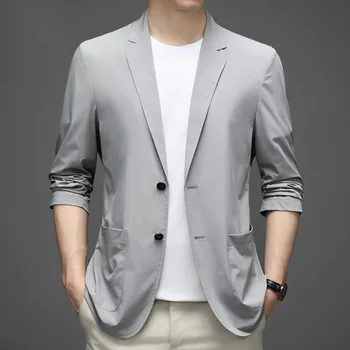 6143-Мужской осенний новый свободный костюм небольшого размера, корейская версия трендовой куртки в британском стиле для отдыха на Западе