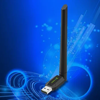 650 Мбит/с USB WiFi Адаптер Бесплатный Привод Двухдиапазонная Беспроводная Сетевая Карта 2,4 Г 5 ГГц с Антенной USB WiFi Приемник для Настольного ПК