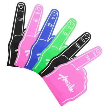 6шт пальцев для рук на все случаи жизни Помпон для черлидинга для спорта Захватывающие цвета Легкая атлетика Местные мероприятия Игры