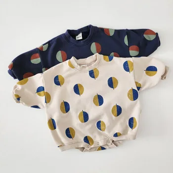 7126 Одежда для новорожденных, детское боди, Горячая распродажа осени 2023, Повседневная Свободная цельнокроеная одежда для мальчиков, одежда для скалолазания с воздушным шаром для девочек