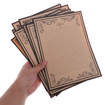 8 шт. / пакет Винтажная Крафт-бумага, классическая бумага для писем, простая бумага для любовных писем, Винтажные канцелярские принадлежности