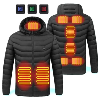 9 зон обогрева, куртки с электрическим подогревом, 3 температурных режима, зарядка через USB, куртки с электрическим подогревом, быстрый нагрев для занятий спортом на открытом воздухе