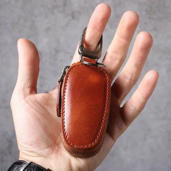AETOO Персонализированная винтажная сумка для ключей от автомобиля с ковбой из натуральной кожи оригинального дизайна, мини-кошелек для монет