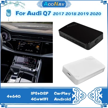 Android Auto 64G Функции воспроизведения в автомобиле AI Box для Audi Q7 2017 2018 2019 2020 Активатор Android 10.0 Поддерживает беспроводной CarPlay