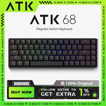 ATK ATK68 Игровая Клавиатура С Магнитным Переключателем SMART SPEED X Quick Trigger Механическая Клавиатура Из Алюминиевого Сплава RGB Pc Gamer Varolant