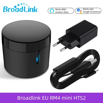 BroadLink RM4 Мини ИК-пульт дистанционного управления, кондиционер, смарт-контроллер HTS2, датчик температуры и влажности, совместимый с Alexa Google Home