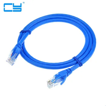 Cabos Ethernet CAT6 Seis Gigabit Rede de Computadores Internet Linhas Duplo Blindado Rede Estavel Para Computador Cor Azul