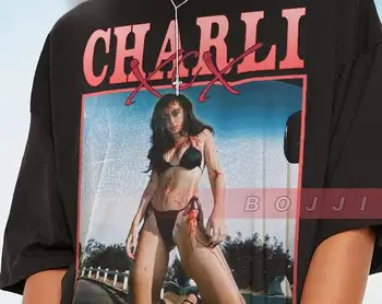 CHARLI XCX Винтажная Рубашка-Дань Уважения Charli Xcx Ретро-рубашка Charli Xcx В стиле 90-х Рубашка Boom Clap Fan Charli Xcx Футболка Charli Xcx Mer