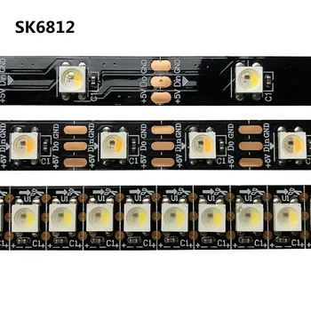DC 5V SK6812 RGBW RGBWW Светодиодная лента 4 в 1 Аналогичная WS2812B 30 60 144 светодиода Индивидуальная Адресуемая Светодиодная Лента 1м 2м 3м 4м 5м