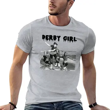 DERBY GIRL ROLLERSKATE Винтажная футболка ROLLERDERBY Джерри Мюррея, мужская одежда, милые топы, футболки оверсайз, мужские футболки