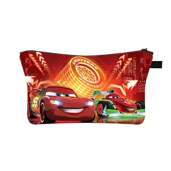 Disney Pixar Cars Lightning McQueen Косметички Для Макияжа Многоцветные Сумки Для Девочек Для Путешествий Женская Сумка Женская Косметичка