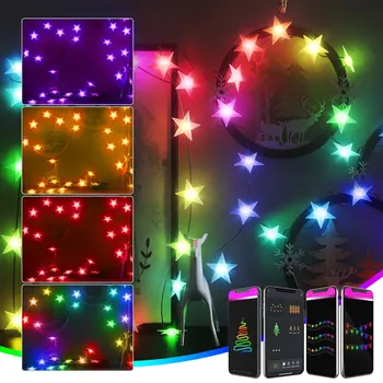 Dreamcolor Smart Star Lights App Control 20 Режимов Синхронизации Музыки RGBW Мерцающие Огни для Вечеринки в саду Свадьбы Внутреннего И Наружного Декора