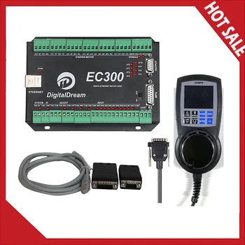 Ec300 Ethernet 3/4/5/6 Осевая плата управления Mach3 Контроллер с ЧПУ Маховик с цифровым дисплеем Подходит для станков для резьбы по дереву