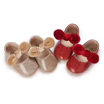 FOCUSNORM, 3 цвета, повседневная обувь для новорожденных девочек, премиальные туфли на плоской подошве из искусственной кожи с бантом, первые ходунки, обувь для кроватки для вечеринки
