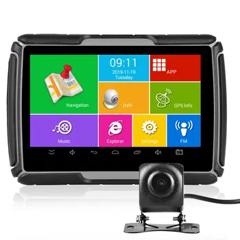 Fodsports 4,3 дюймовый мотоцикл Android GPS навигация мотоцикл автомобиль IPX7 водонепроницаемый WIFI bluetooth GPS