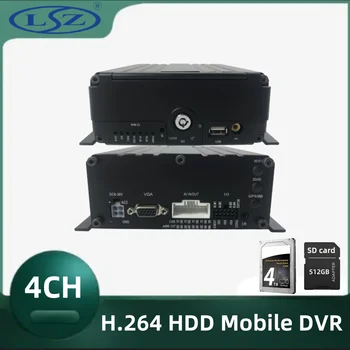 H.264 4-Канальный MDVR Жесткий Диск и SD-карта Автомобильный Охранный Мобильный Цифровой Видеомагнитофон